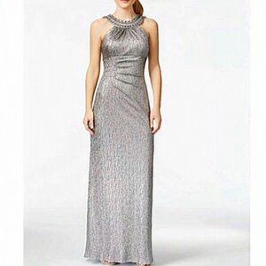 Xscape Formal Beaded Cleopatra Formal Special Occasion Maxi Dress